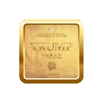 Trump Token of Realization gold-style commemorative token with patriotic presentation